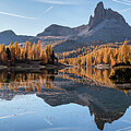 Early Morning at Lake Federa, Dolomites, Italy